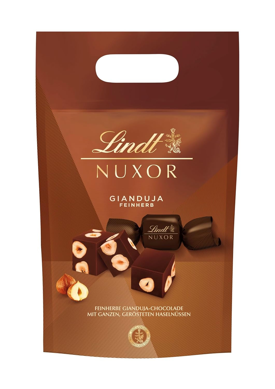 Lindt NUXOR Busta di finissimo cioccolato fondente XXL, 700 grammi Cioccolatini Naty Shop Titolo predefinito