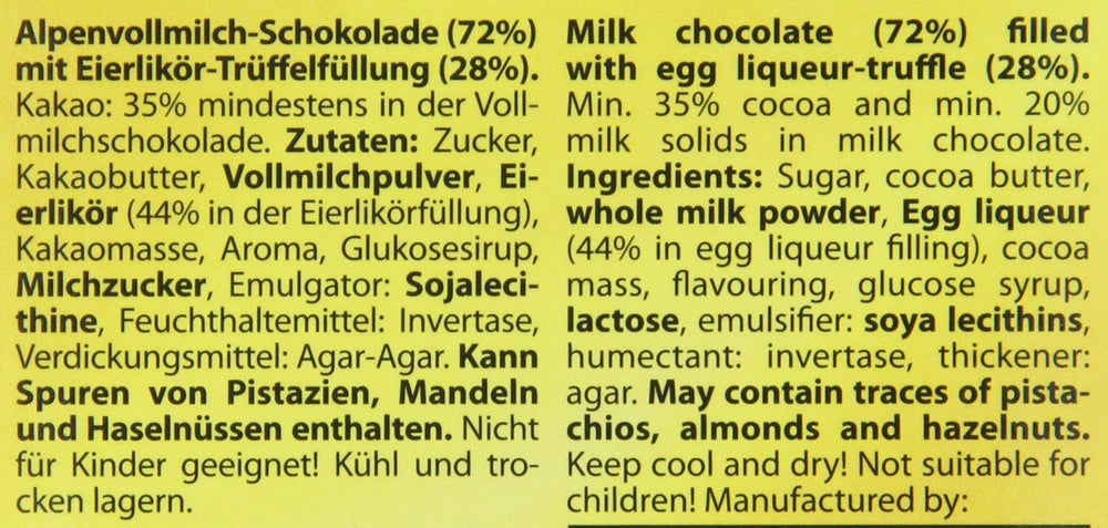 Ciocolată Verpoorten, umplutură de trufe cu ouă, 100 g (pachet de 2)