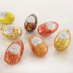 Selezione di uova di cioccolato | 288 g| 2 x Uova crestate e tartufi al cioccolato | 3 x 90 g | I migliori tartufi Marc de Champagne al cioccolato bianco | Cioccolato pasquale | Dono di cioccolato