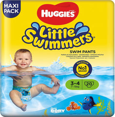 Pannolini da nuoto Huggies Little Swimmers, taglia 3-4 (7-15 kg), 1 confezione da 20