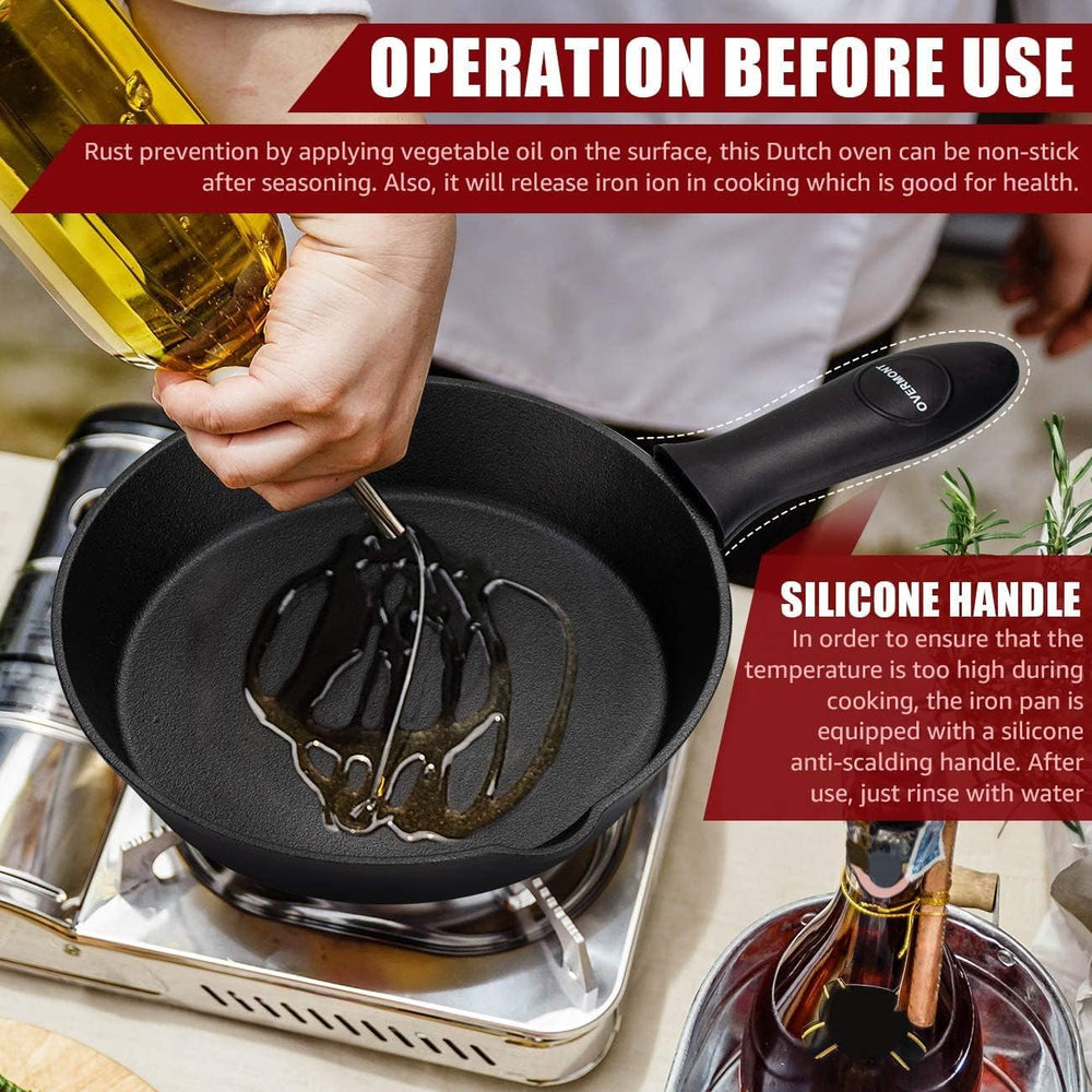 Bistecchiera in ghisa con manico OVERMONT Pentole e Padelle Naty Shop