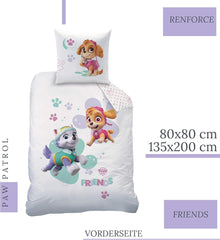 Lenjerie de pat Paw Patrol, 2 piese, pentru fete Lenjerie de pat - copii Naty Shop