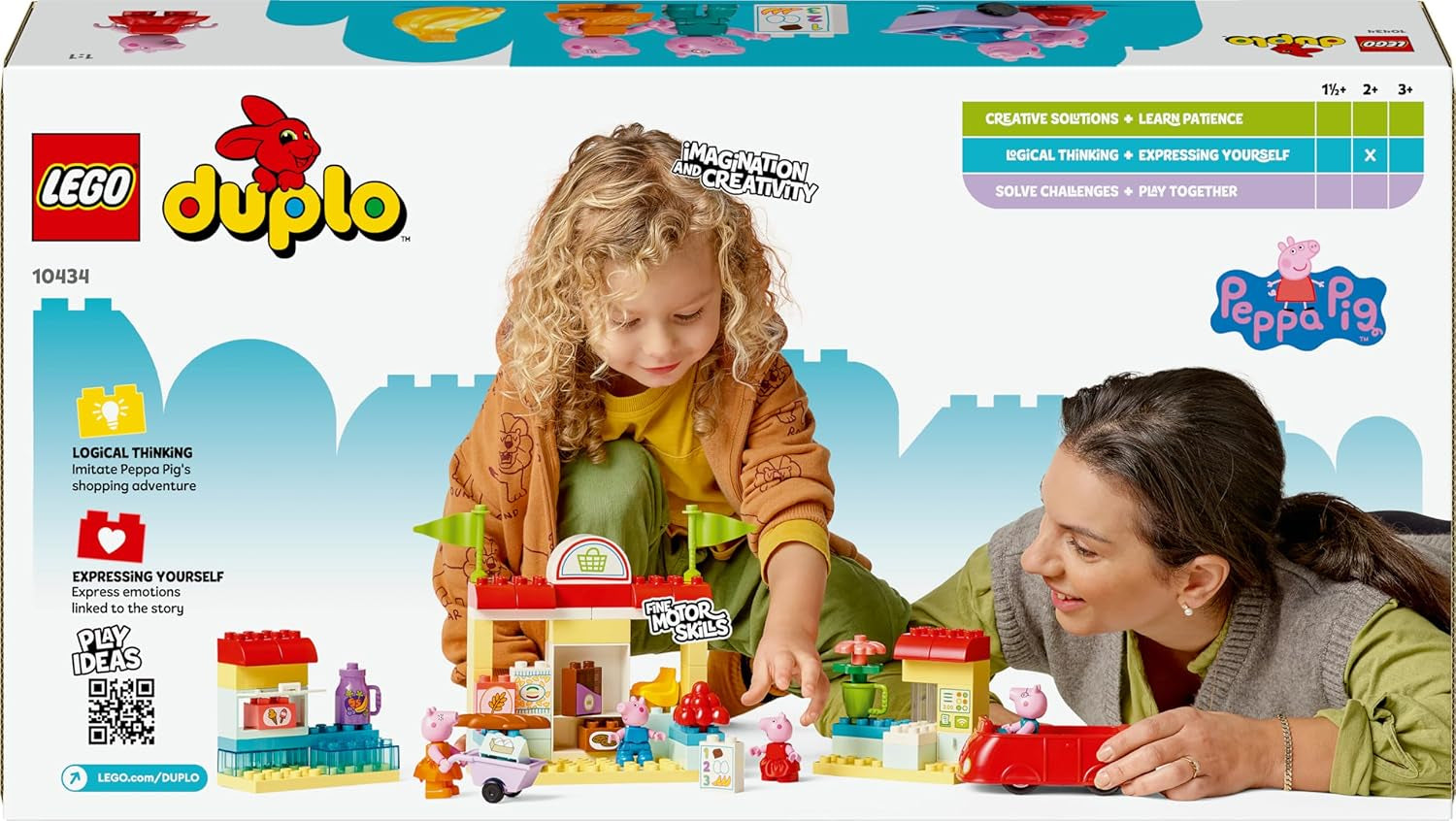 LEGO DUPLO 10434 Il supermercato di Peppa: giocattolo educativo creativo e set da gioco, regalo per ragazzi e ragazze dai 2 anni, incoraggia la destrezza Set da costruzione Besuche den LEGO-Store