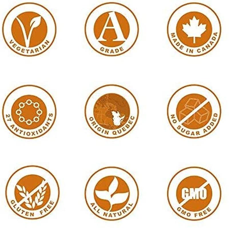 Maplefarm - Puro Sciroppo d'Acero Scuro Canadese Biologico, Grado A, Fondente, Sapore Forte - Dolcificanti 250ml Naty Shop