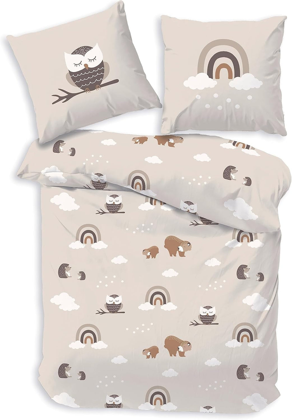 Biancheria da letto per bambini, volpe, gufo e animali del bosco, 100% cotone Biancheria da letto - bambini Naty Shop Gufo