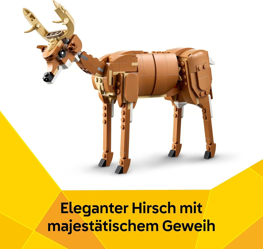 LEGO Creator 3in1 Prächtiges Ross - Pferde Spielzeug - Baue eine Bären- oder Hirschfigur - Geschenk zum Geburtstag für Mädchen und Jungen ab 9 Jahren - 31166