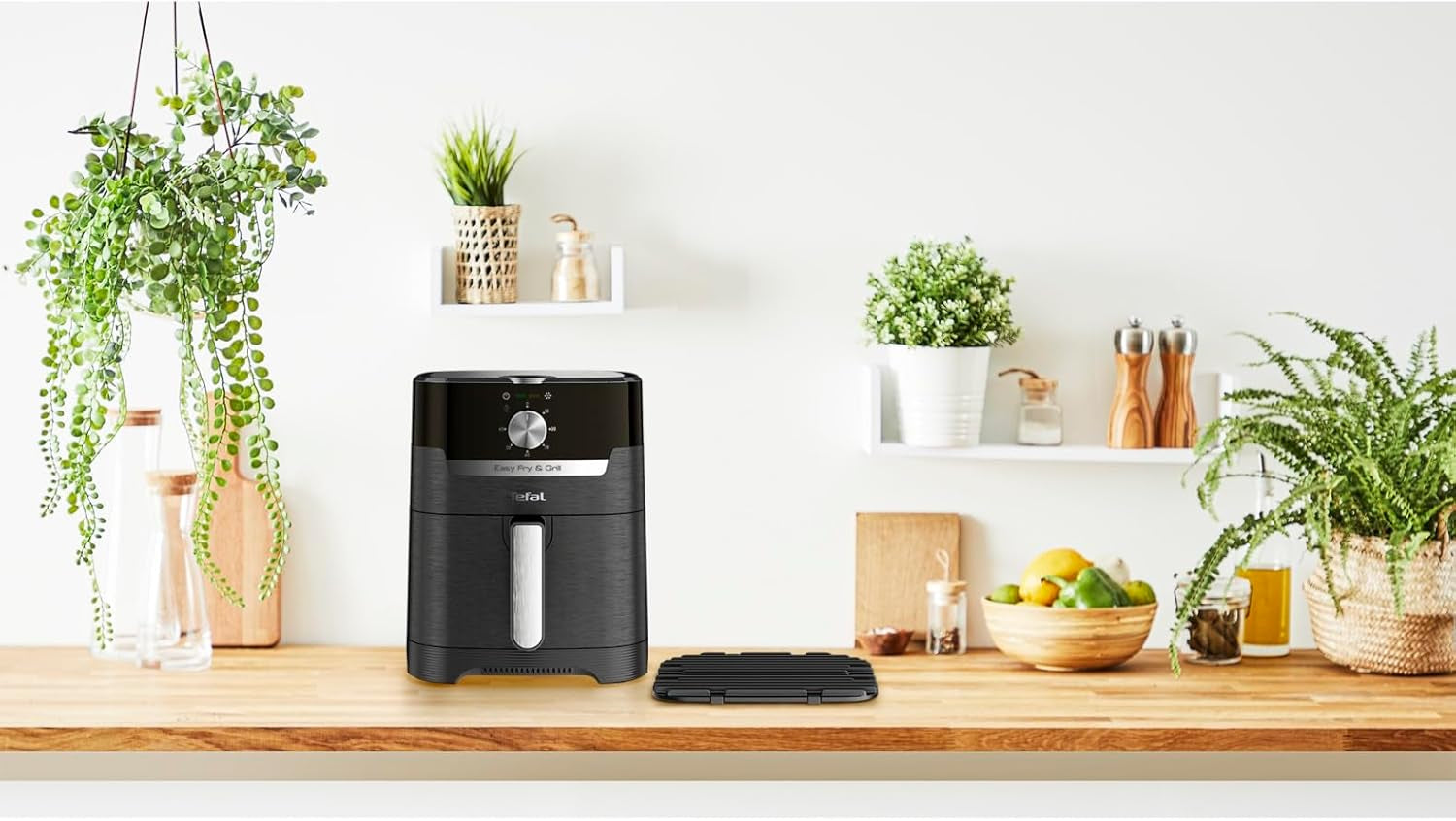 Friggitrice ad aria classica Tefal EY5018 Easy Fry & Grill, tecnologia 2 in 1 (friggitrice ad aria e grill), XL, 4,2 litri per 6 porzioni, 1550 watt Elettrodomestici Naty Shop