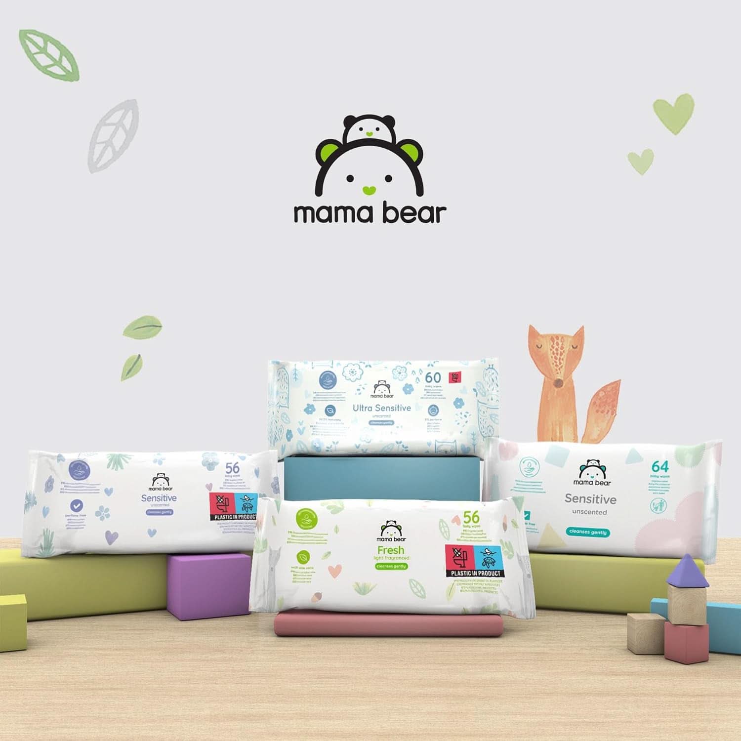 Șervețele proaspete pentru bebeluși cu Aloe Vera Mama Bear Naty Shop