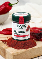 Fuchs Gewürze - Paprika geräuchert gemahlen - rauchiger Gesmack für BBQ, Gulasch oder Tofu - natural Ingredients - 60 g in wiederverwendbarer, recyclebarer Dose