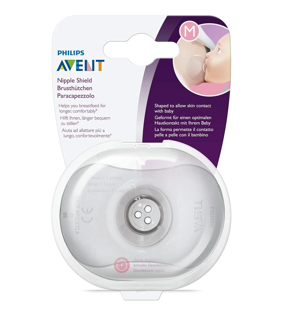 Philips Avent SCF153/03 Protezione capezzolo, Con scatola portaoggetti, Media, 2 pezzi Accessori Alimentazione e Allattamento Bebe Naty Shop