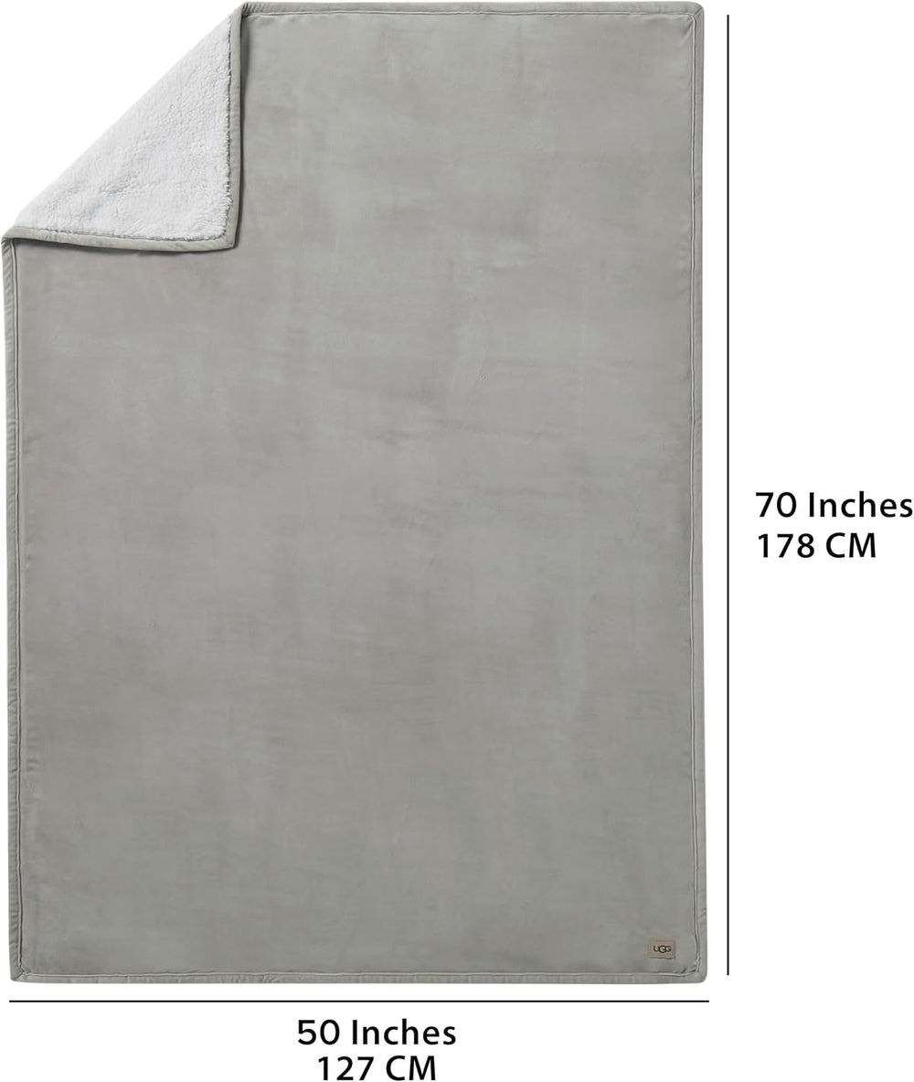 UGG 01465 Bliss Sherpa Coperta da tiro Completamente reversibile per divano o letto Lavabile in lavatrice Facile da pulire Coperte di lusso di grandi dimensioni in morbido peluche 178 x 127 cm Seal Naty Shop Piumini e trapunte