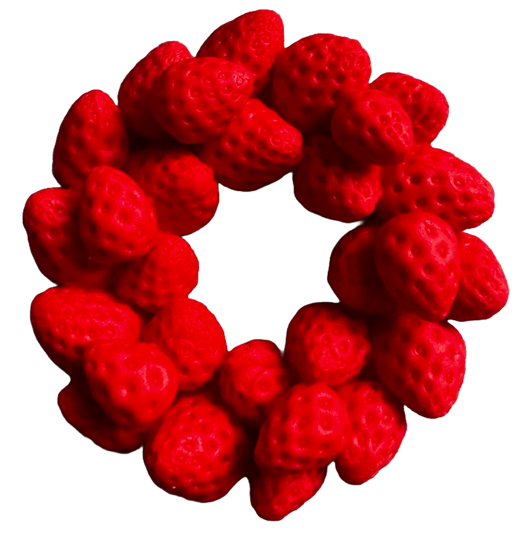 Decoratiune comestibila din pasta de zahar, Coronita de Fragi Decoratiuni din Pasta de Zahar Naty Shop