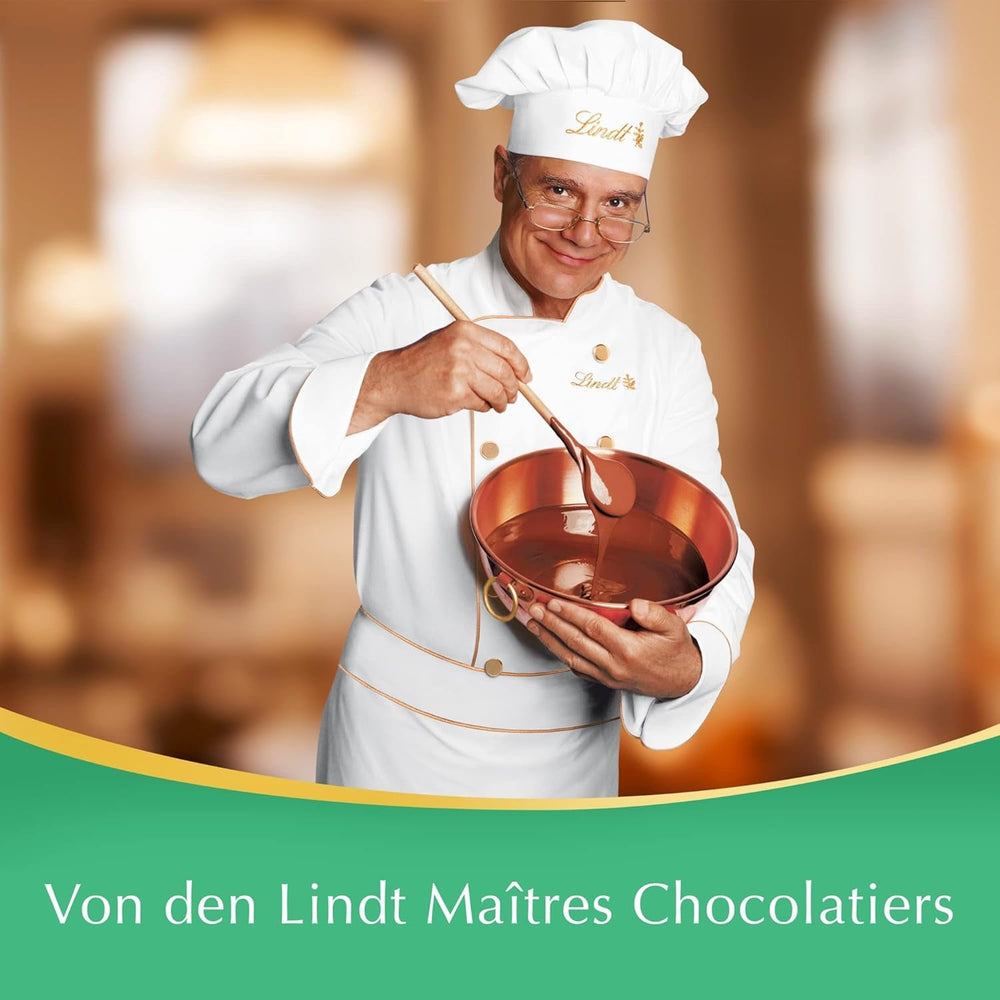 Bile de ciocolată albă LINDOR, 1 kg și LINDOR | pungă resigilabilă de 1 kg | aprox. 80 de bile de ciocolată cu lapte și mentă cu umplutură | Pachet vrac, cadou pralină, cadou ciocolată