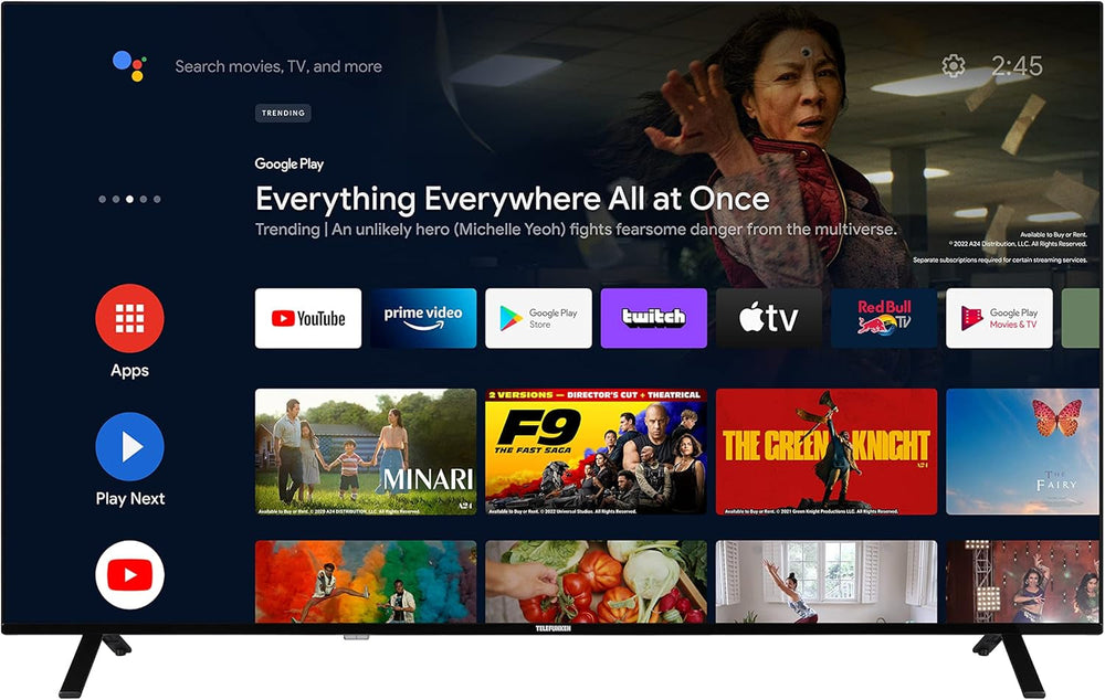 Televizor TELEFUNKEN Android TV de 43 de inci (Smart TV Full HD, HDR, triplu tuner, Bluetooth) XF43AN750M