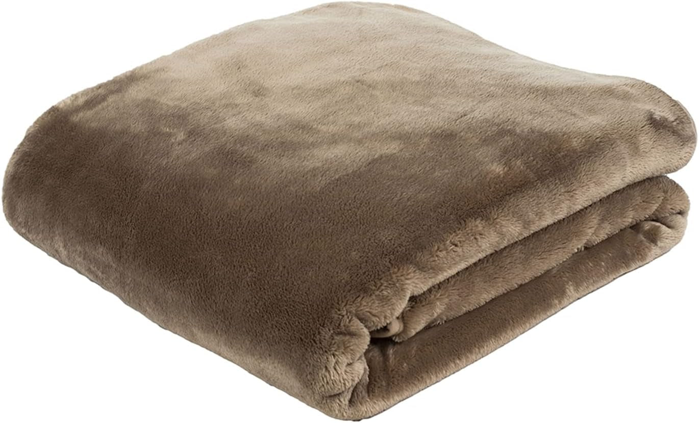 Gözze - Comoda coperta Premium Cashmere-Feeling, 500 G/M², 180 X 220 Cm - senape Letti e coperte Besuche den Gözze-Store Taupe 180 X 220 Cm