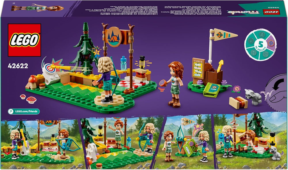 LEGO Friends Tiro con l'arco al campo avventura Giocattolo costruibile per bambini con arco e freccia, 2 personaggi e un lavandino, per ragazze e ragazzi dai 6 anni in su 42622 Set da costruzione Besuche den LEGO-Store