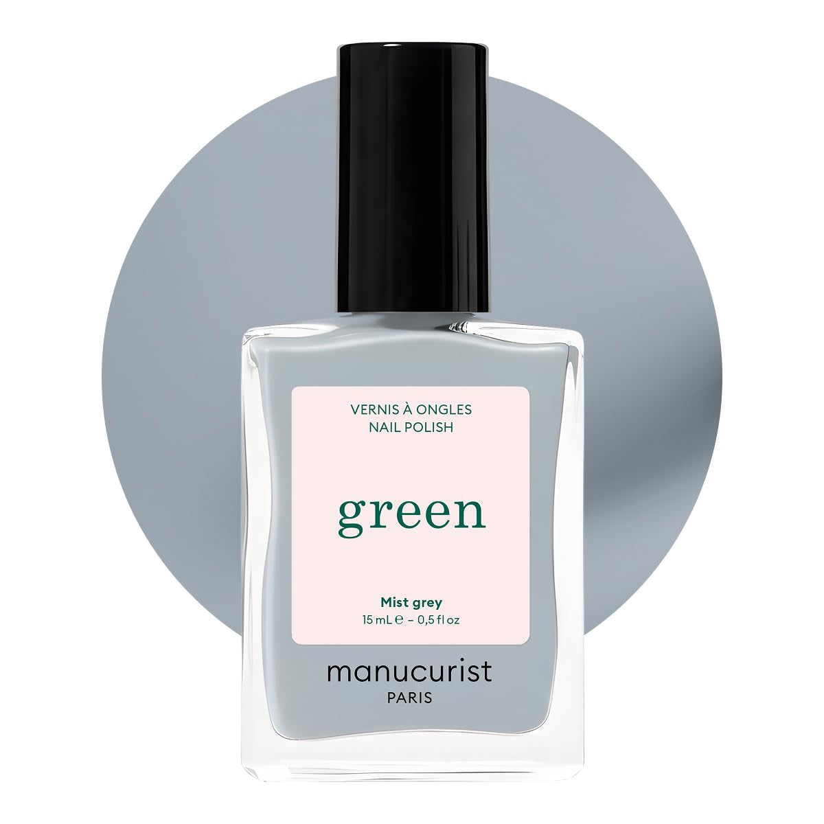 Manucurist Green - Oja Rosy Beige Shell Beige - Oja cu Uscare Rapidă - DIY Nails - Vegană 12-Free - Pe Bază de Plante - Oja - Fabricată în Franța