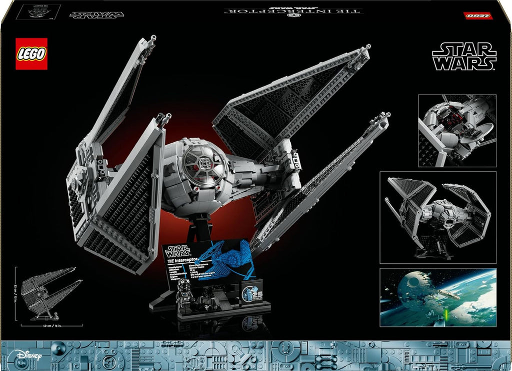 LEGO Star Wars Tie Interceptor, set de construcție creativă din seria Ultimate Collector pentru adulți, model de cărămidă Starfighter, cadou pentru fani, piesă de colecție, set Ucs 75382 Seturi de constructie Besuche den LEGO-Store