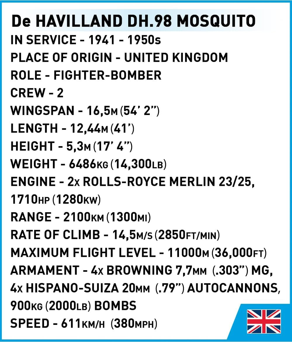 COBI De Havilland DH.98 Zanzara