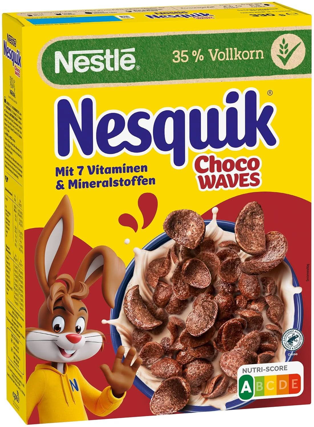 Nesquik Choco Waves, colazione croccante con onde di cioccolato, 330 grammi Cereals Naty Shop