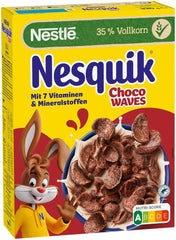 Nesquik Choco Waves, colazione croccante con onde di cioccolato, 330 grammi Cereals Naty Shop