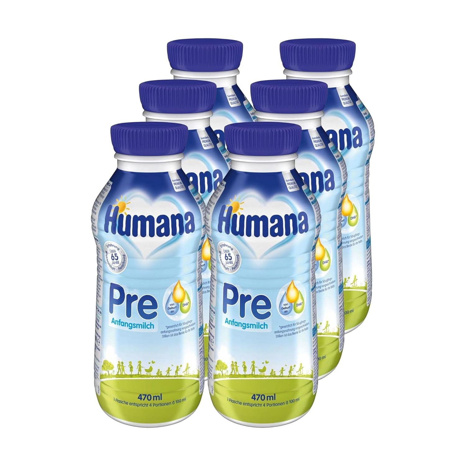 Inizial PRE Human Milk, dalla nascita, latte in polvere per lattanti, solo con DHA e lattosio, 750 g Naty Shop 6 x 470 ml Liquido