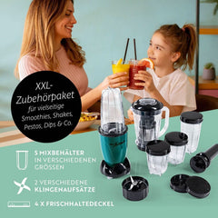 Gourmetmaxx Mr Magic Blender, Smoothie Maker con pacchetto accessori Xxl Naty Shop