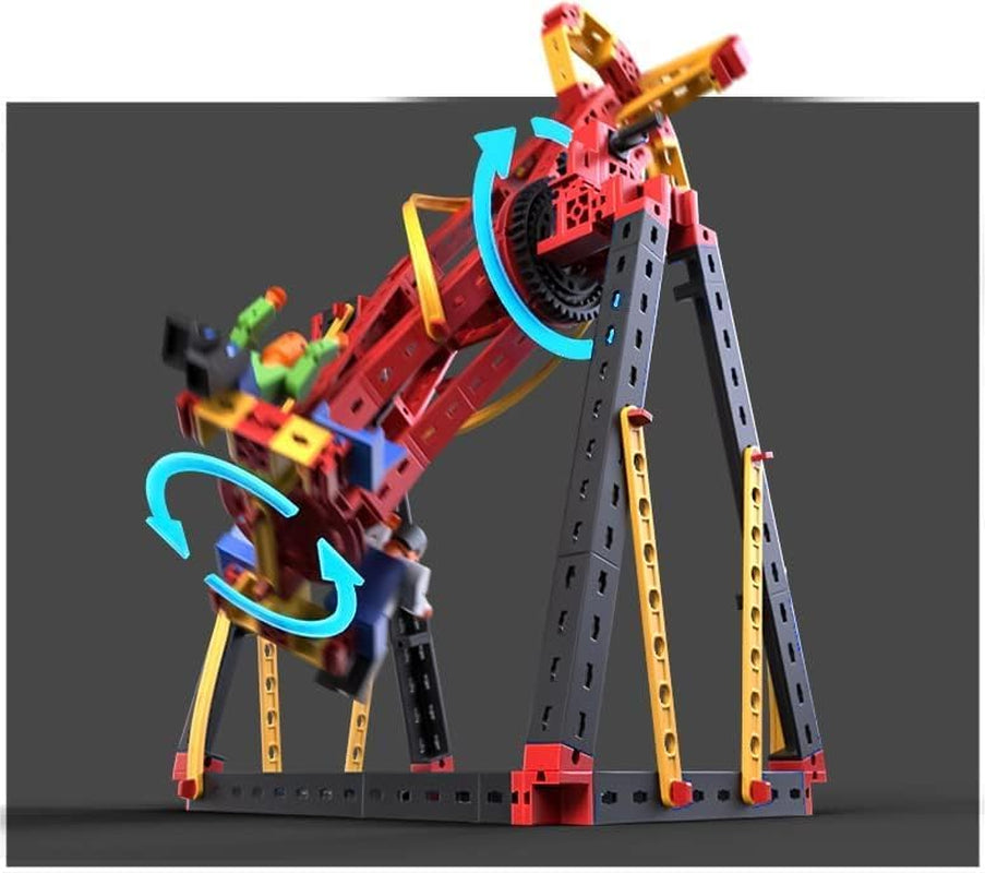 fischertechnik 569019 Advanced Crazy Rides - Bausatz Freizeitpark, Baukasten mit Karussell e Free Fall Tower, Kinder ab 8 Jahre