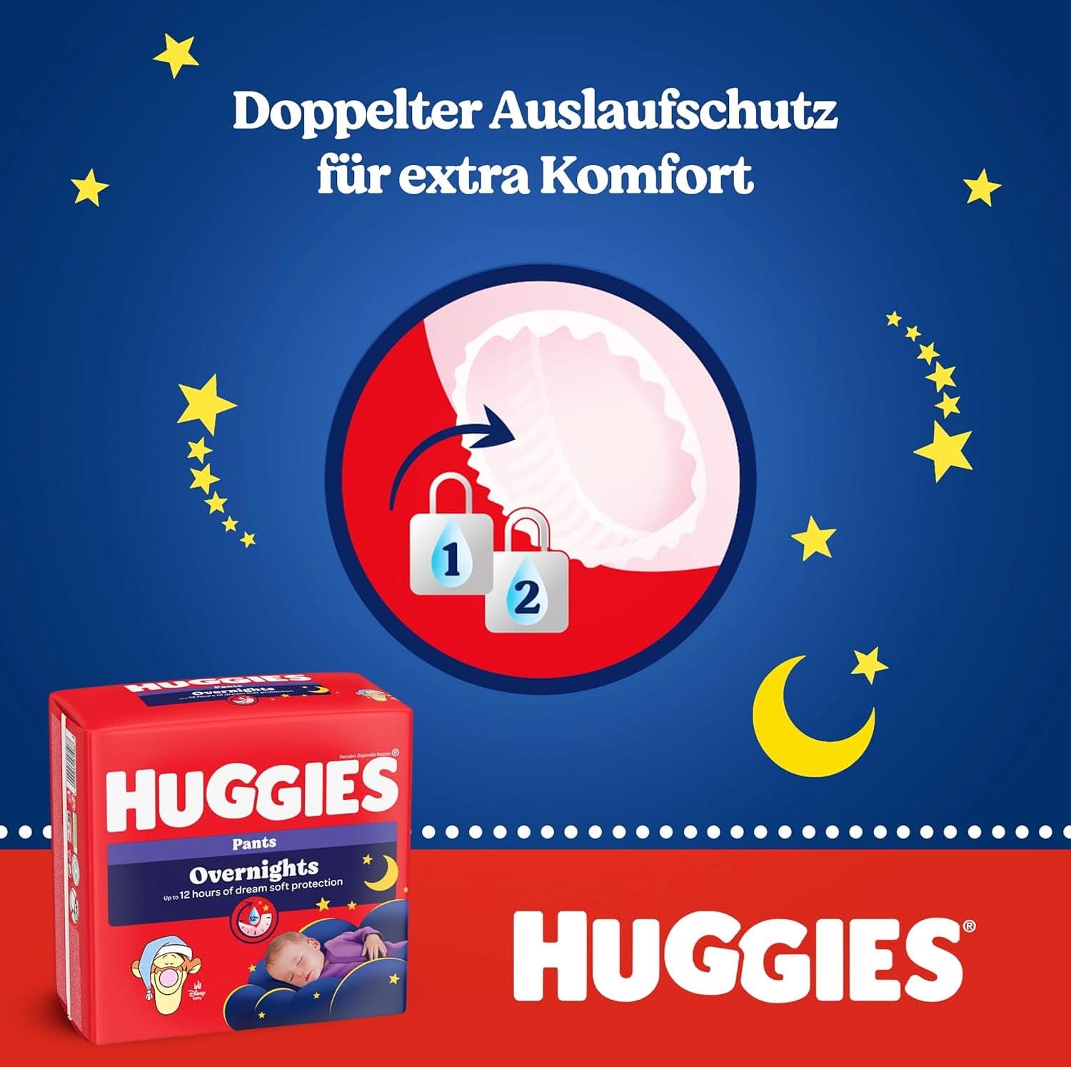 Huggies Night Pants Taglia 6 (15-25 kg), Scatola Pannolini Mensili, 88 Pezzi Mamma e Bambino Naty Shop