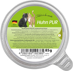 GranataPet Filet à la carte Chicken PURE, hrană umedă pentru pisici, bucăți de file fără cereale, hrană pentru pisici fără zahăr adăugat, conținut ridicat de carne, 6 x 85 g