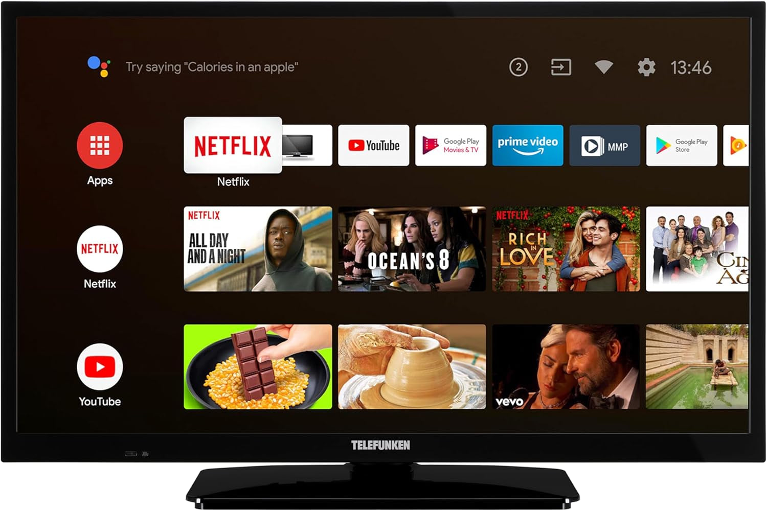 Televizor TELEFUNKEN Android TV de 43 de inci (Smart TV Full HD, HDR, triplu tuner, Bluetooth) XF43AN750M