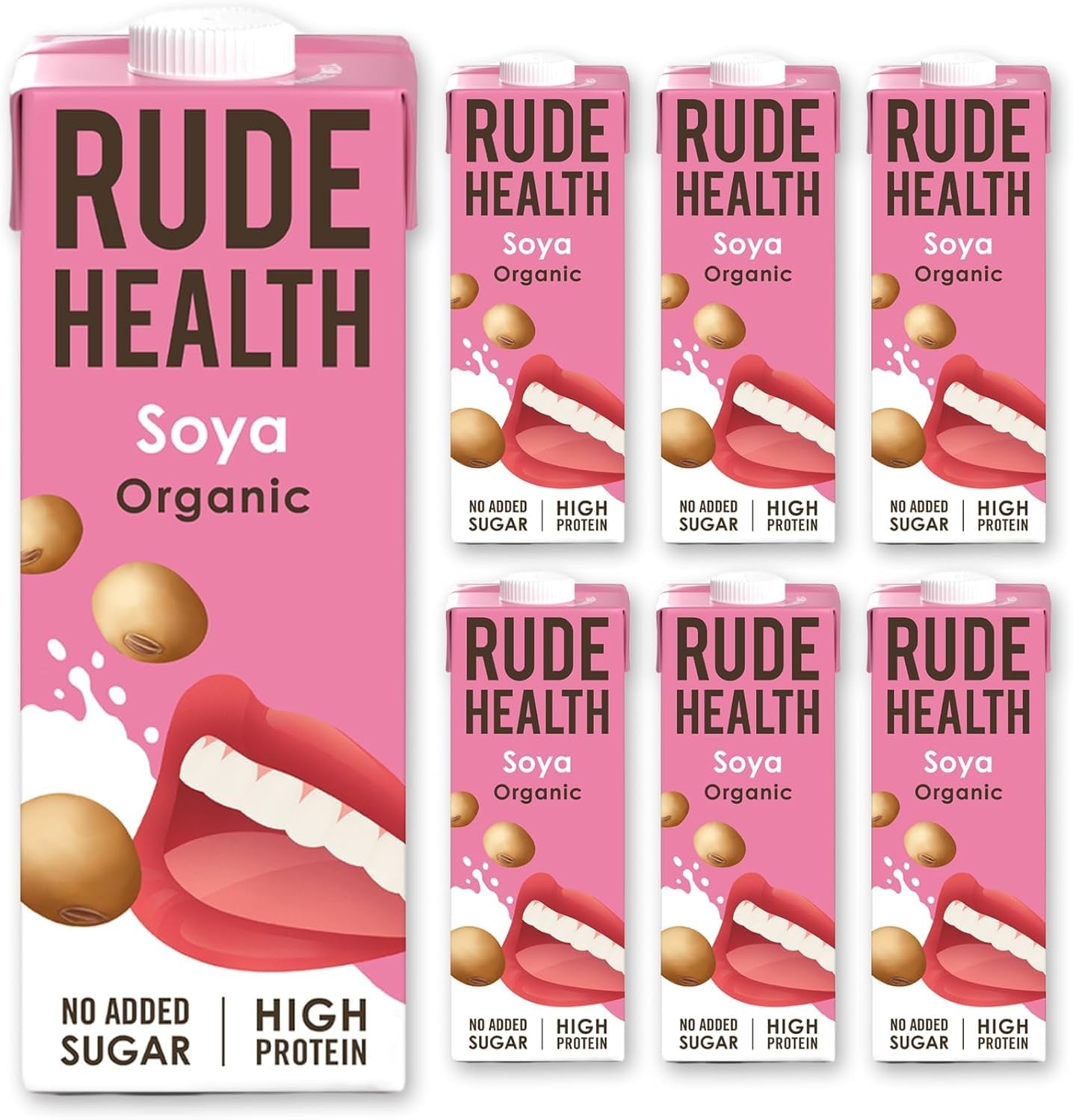 Rude Health 6 x 1 litro Bio-Cashew-Drink, 100% naturale Bio-Getränk, glutenfrei, ungesüßt, preisgekrönt, gesund & vegan, 100% recycelbare Verpackung