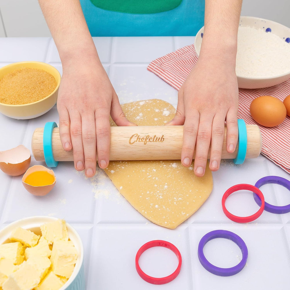 Teigrolle con anelli regolabili