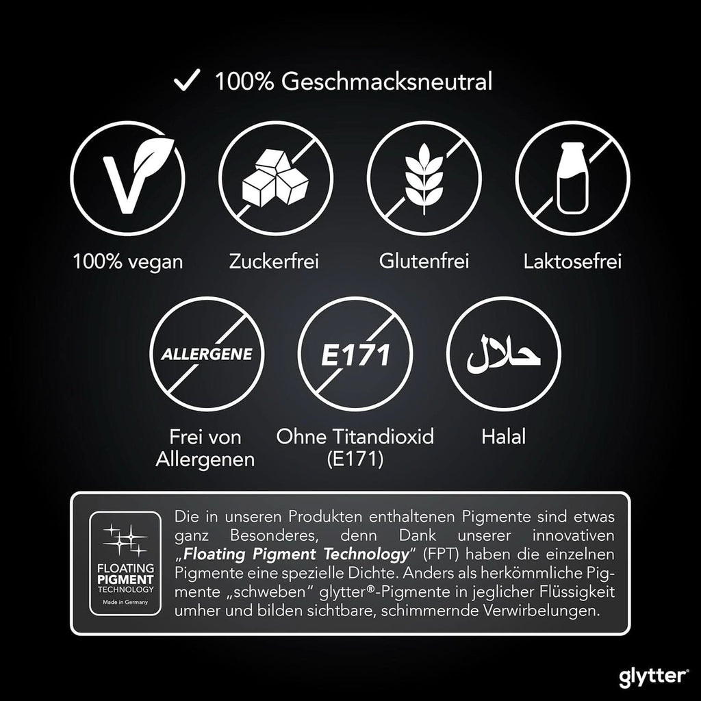 Glytter Glitter Powder For Drinks (Silver) - Glitter comestibil pentru băuturi, 10 grame Glitter Naty Shop