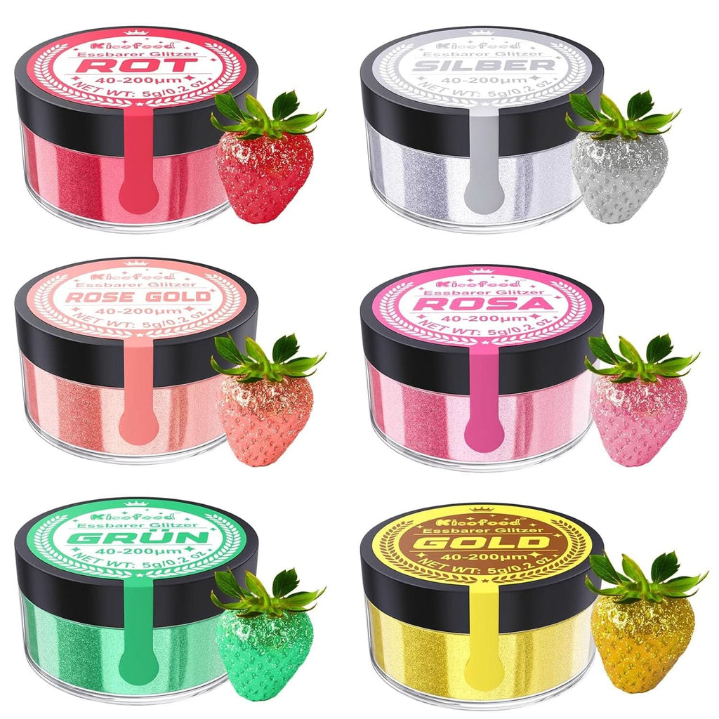 Glitter comestibil, set 6 nuante, 5 grame Glitter Naty Shop
