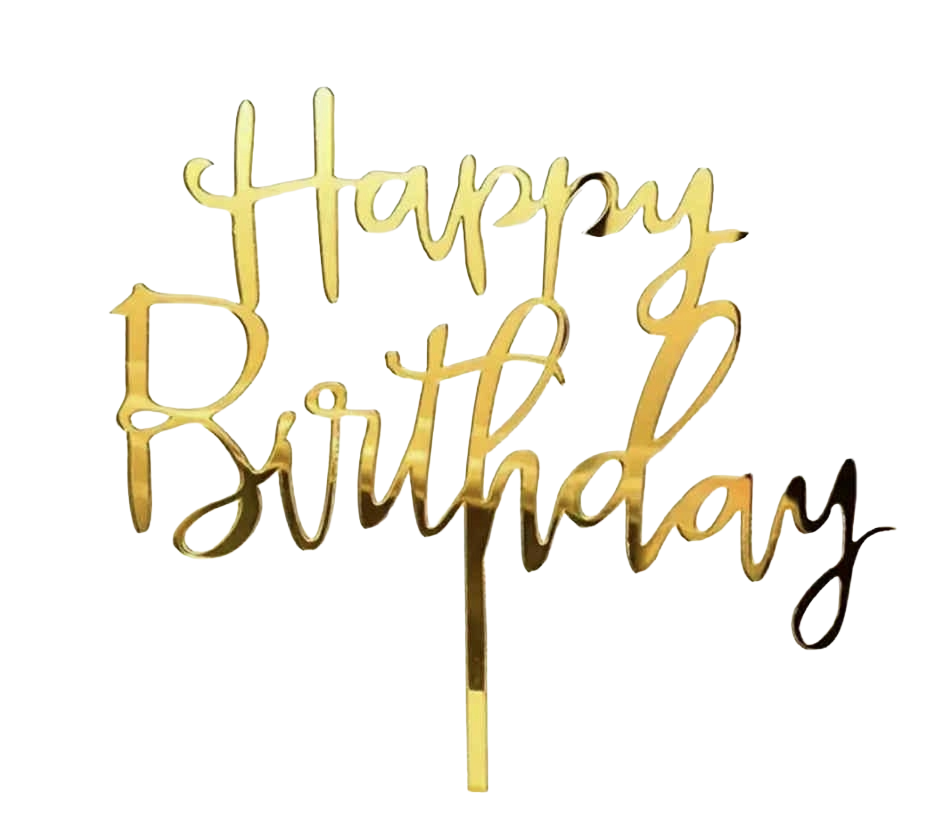 Decorazione non commestibile, Topper, Buon Compleanno