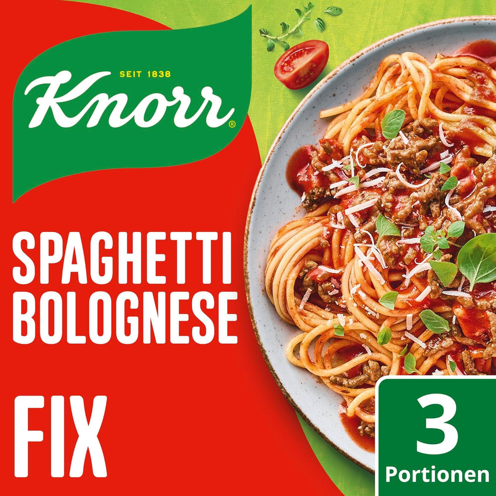 Knorr Fix Würzmischung Spaghetti alla Bolognese per un delizioso piatto di pasta con ingredienti naturali 40 g