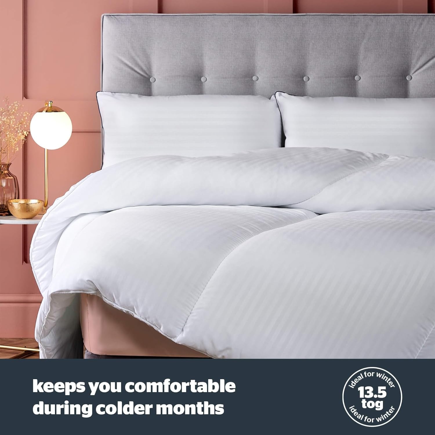 Trapunta Silentnight Hotel Collection per letto matrimoniale, 13,5 TOG, bianca, microfibra, bianco, letto singolo 135 X 200Cm Trapunte e trapunte Naty Shop