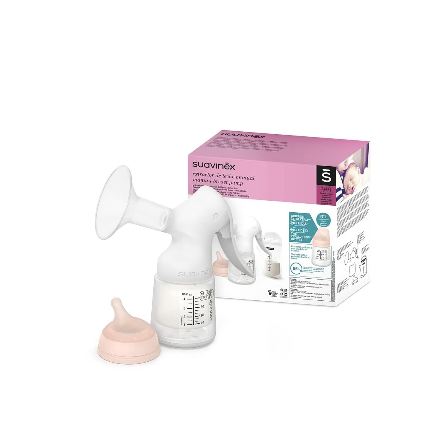 Suavinex, Tiralatte materno, 120 ml, con flusso regolabile Accessori Alimentazione e Allattamento Bebe Naty Shop