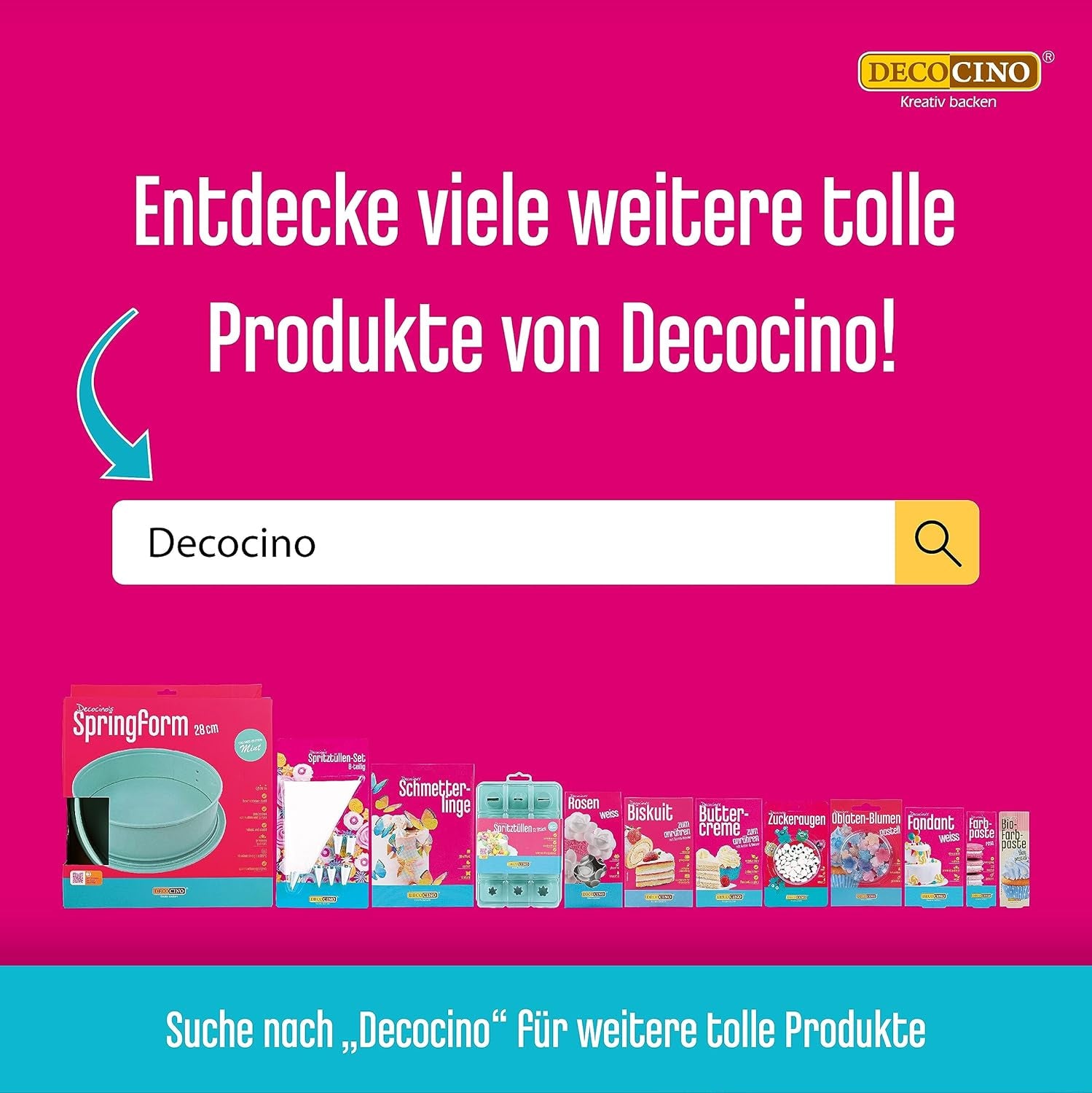 DECOCINO Ausrollstab – 3 parti, ca. 23 cm di lunghezza – antihaftbeschichter als Teigrolle zum Ausrollen von Marzapane, Blütenpaste, Roll-Fondant