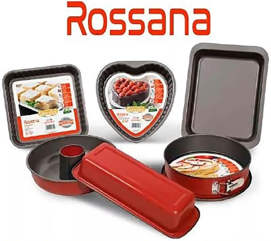 Rossana, Stampo budino con cono 23 cm, rivestimento antiaderente, colore rosso/grigio, Stampi e teglie in acciaio inox Naty Shop