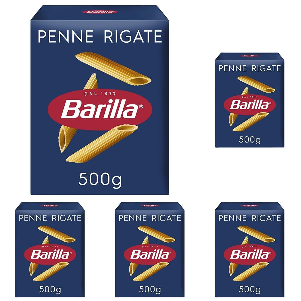 Pasta Barilla Classica Penne Rigate Nr. 73 di semola di grano duro di alta qualità, sempre al dente (1 x 500 g)