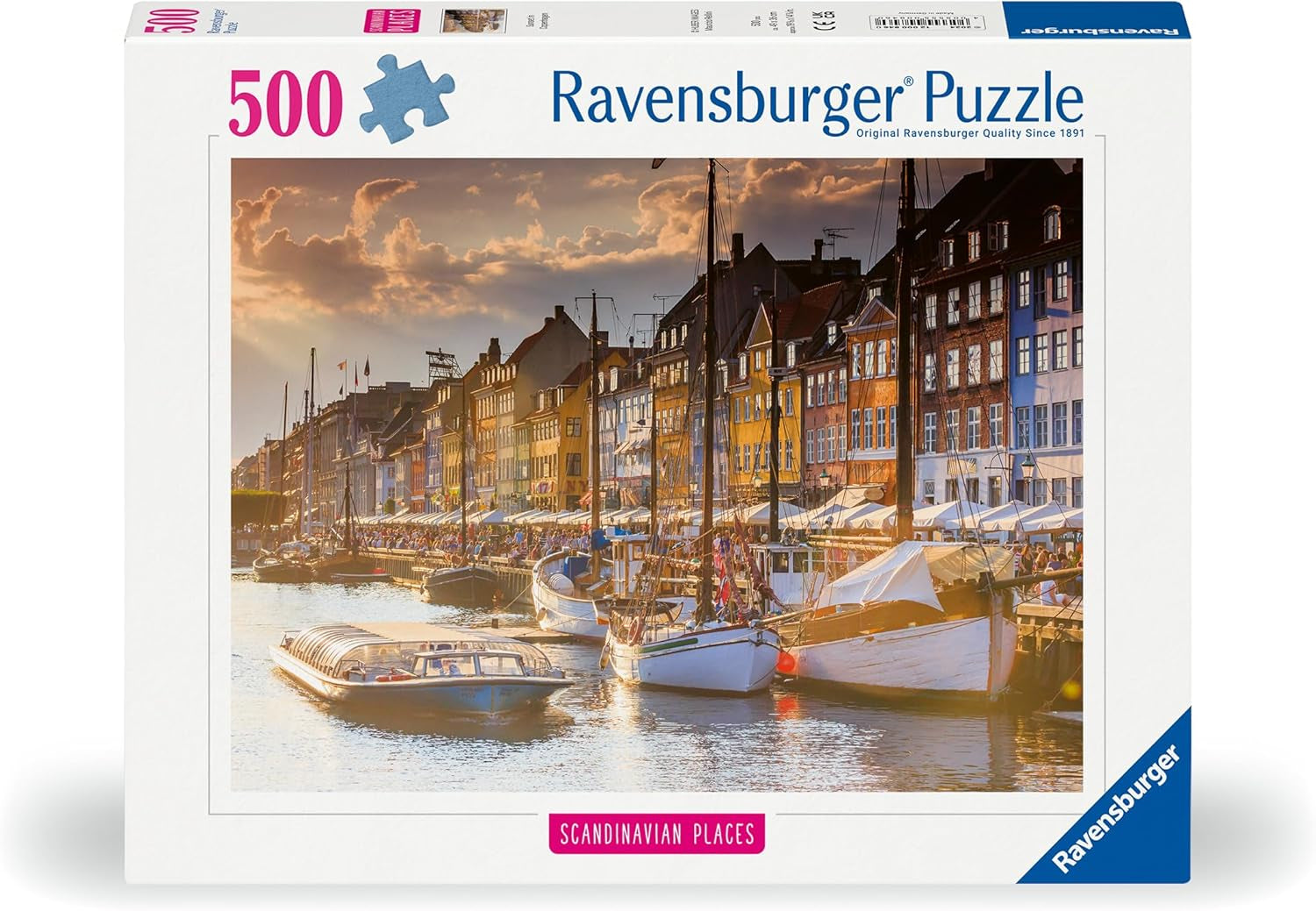 Ravensburger Puzzle 12000846, Luoghi scandinavi - Tramonto a Copenaghen - Puzzle da 500 pezzi per adulti e bambini dai 12 anni Puzzle Naty Shop