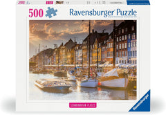 Ravensburger Puzzle 12000846, Luoghi scandinavi - Tramonto a Copenaghen - Puzzle da 500 pezzi per adulti e bambini dai 12 anni Puzzle Naty Shop