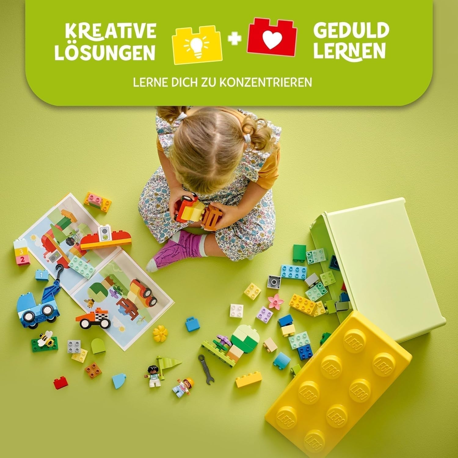 LEGO DUPLO Classic Brick Box Auto e camion, set da gioco con veicoli per bambini da 1,5 anni, giocattolo didattico creativo, set di auto giocattolo e auto da corsa 10439 Set di costruzione Besuche den LEGO-Store