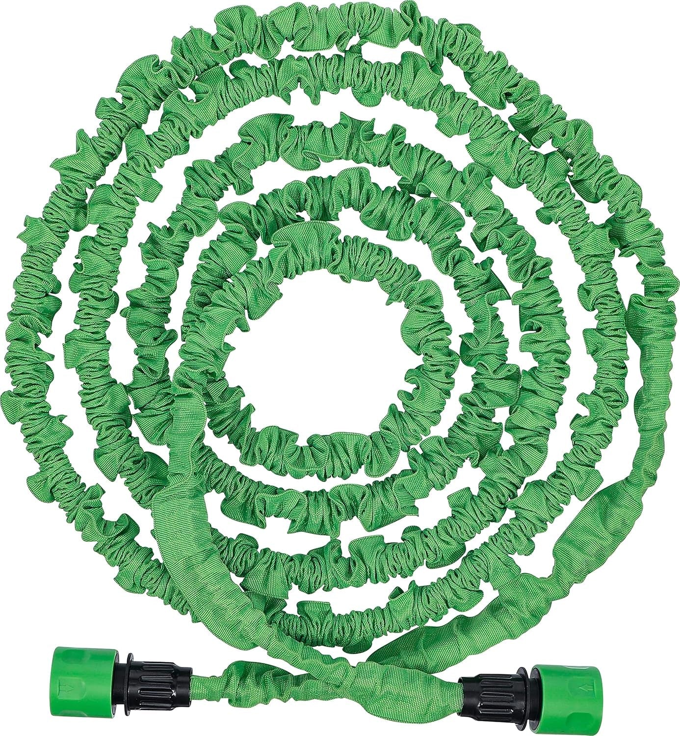 BGS DIY 70903 | Furtun de apă | Textil | Flexibil | cu duș de grădină cu 7 funcții | 3-10 m