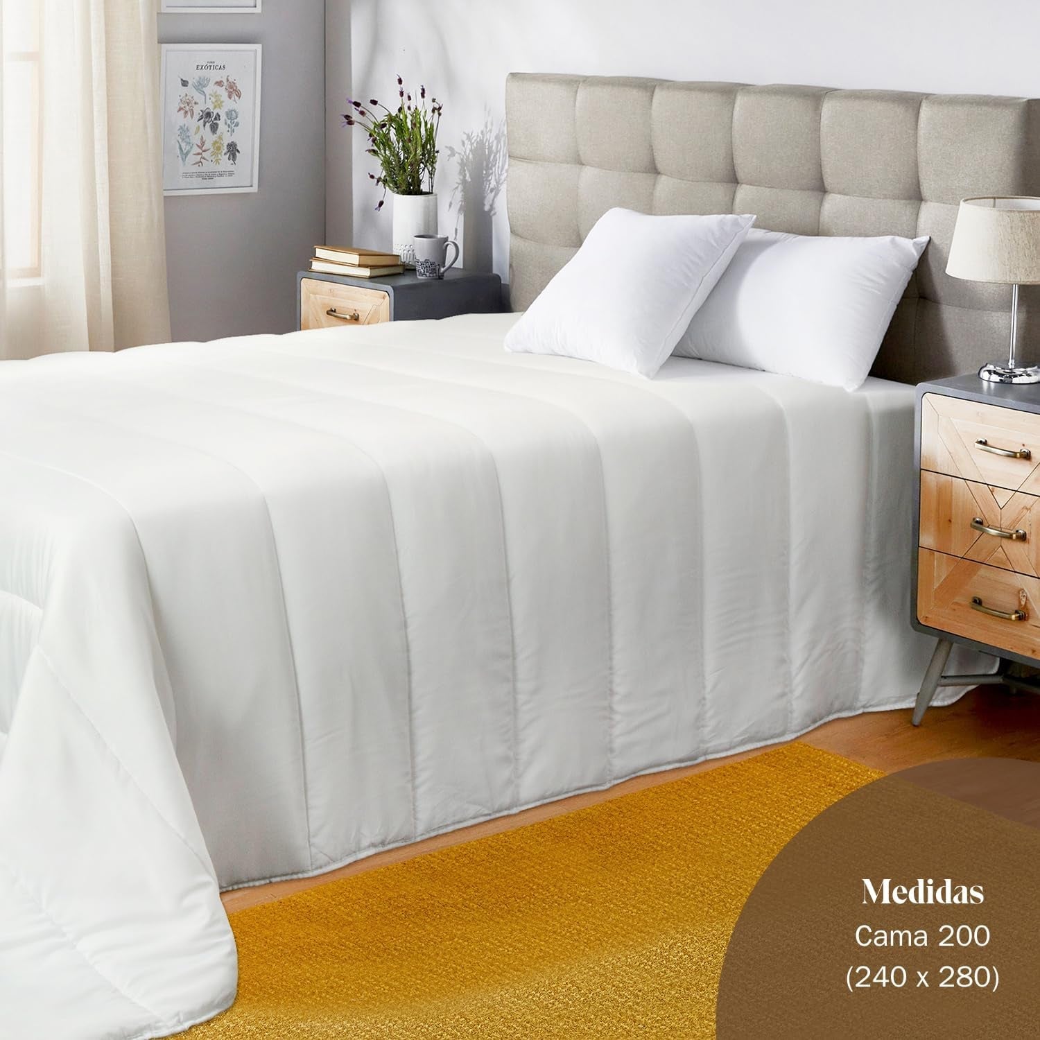 Pikolin Home - Piumino antiacaro 400 G, adatto per ambienti invernali e basse temperature, letto 200-240 X 280 Cm. Trapunte e trapunte Naty Shop