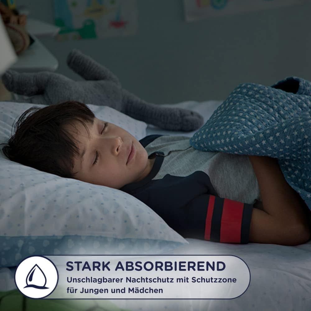 DryNites Pannolini assorbenti per l'enuresi notturna per ragazzi da 4 a 7 anni (17-30 kg), confezione mensile Jumbo, 64 pezzi