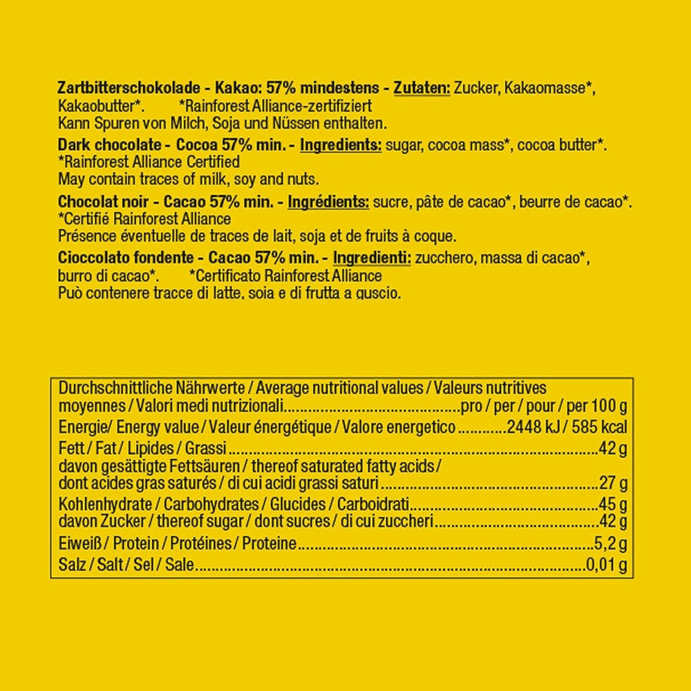 Günthart Backdecor, 90 pezzi lettere, alfabeti e numeri di cioccolato in finissimo cioccolato fondente, 47 grammi Naty Shop