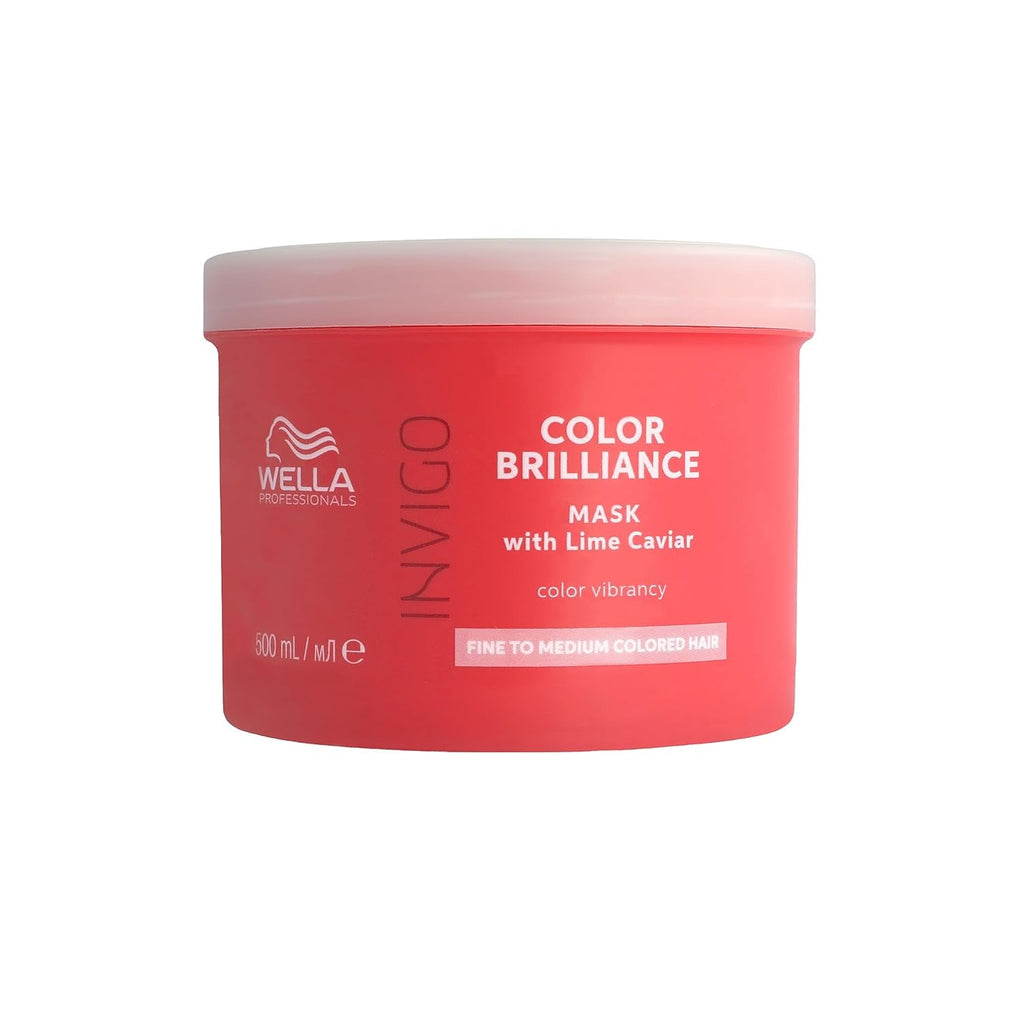 Wella Professionals Invigo Color Brilliance - Șampon, balsam și mască de protecție a culorii pentru păr fin și gros, colorat - cu vitamina E, antioxidanți și pH scăzut - netezire și hrănire Masca de par Naty Shop Mască 500ml